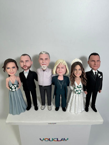 Six Bobbleheads entièrement personnalisables (personne ou animal de compagnie)