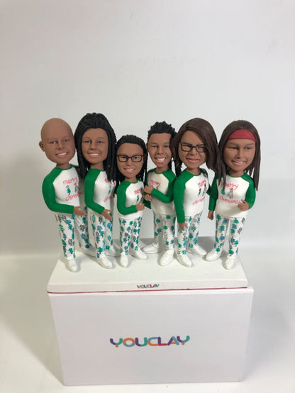 Six Bobbleheads entièrement personnalisables (personne ou animal de compagnie)