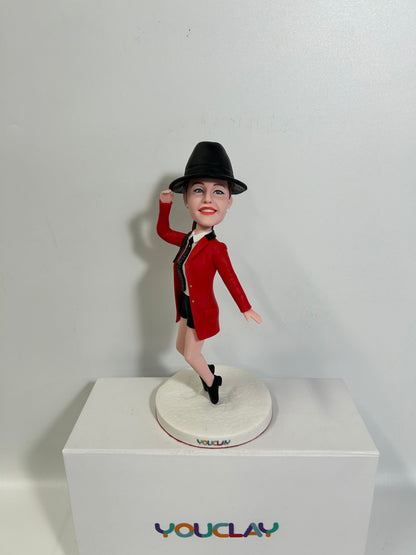 Figurine à tête branlante pour femme entièrement personnalisable