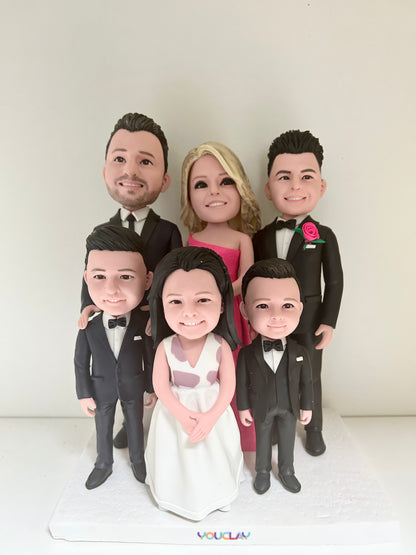 Six Bobbleheads entièrement personnalisables (personne ou animal de compagnie)