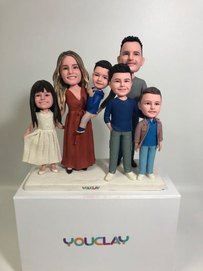 Six Bobbleheads entièrement personnalisables (personne ou animal de compagnie)