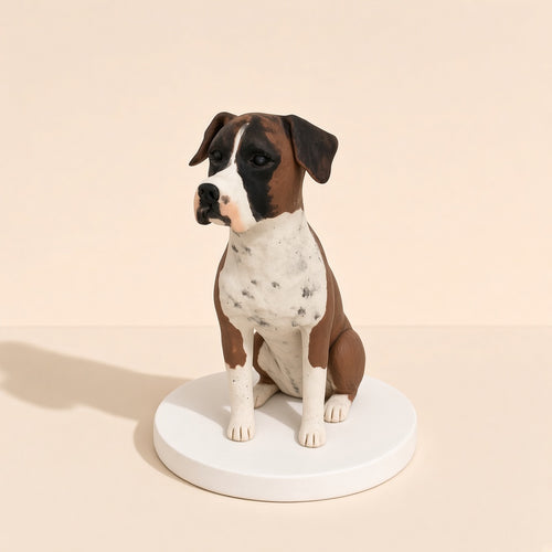 Custom Pet Bobblehead from Photo - custom clay dog & cat bobblehead from your photo