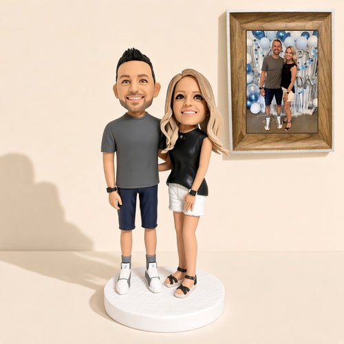 Fully Customizable Double Bobbleheads - custom clay bobblehead from your photo
