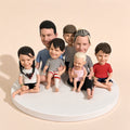 Fully Customizable Seven Bobbleheads (Person or Pet), Separate or Whole - custom clay bobblehead from your photo