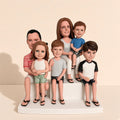 Fully Customizable Six Bobbleheads (Person or Pet) - custom clay bobblehead from your photo