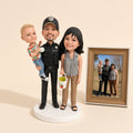 Fully Customizable Triple Bobbleheads (Person or Pet) - custom clay bobblehead from your photo